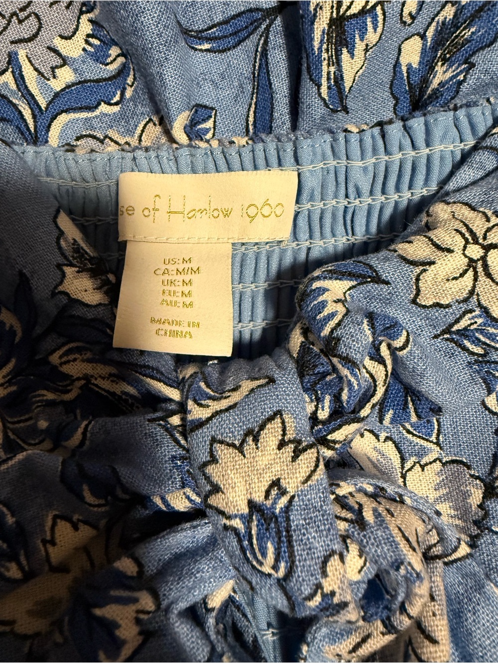 House of Harlow 1960 Blue and White Floral Maxi Dress - Picture 4 of 4